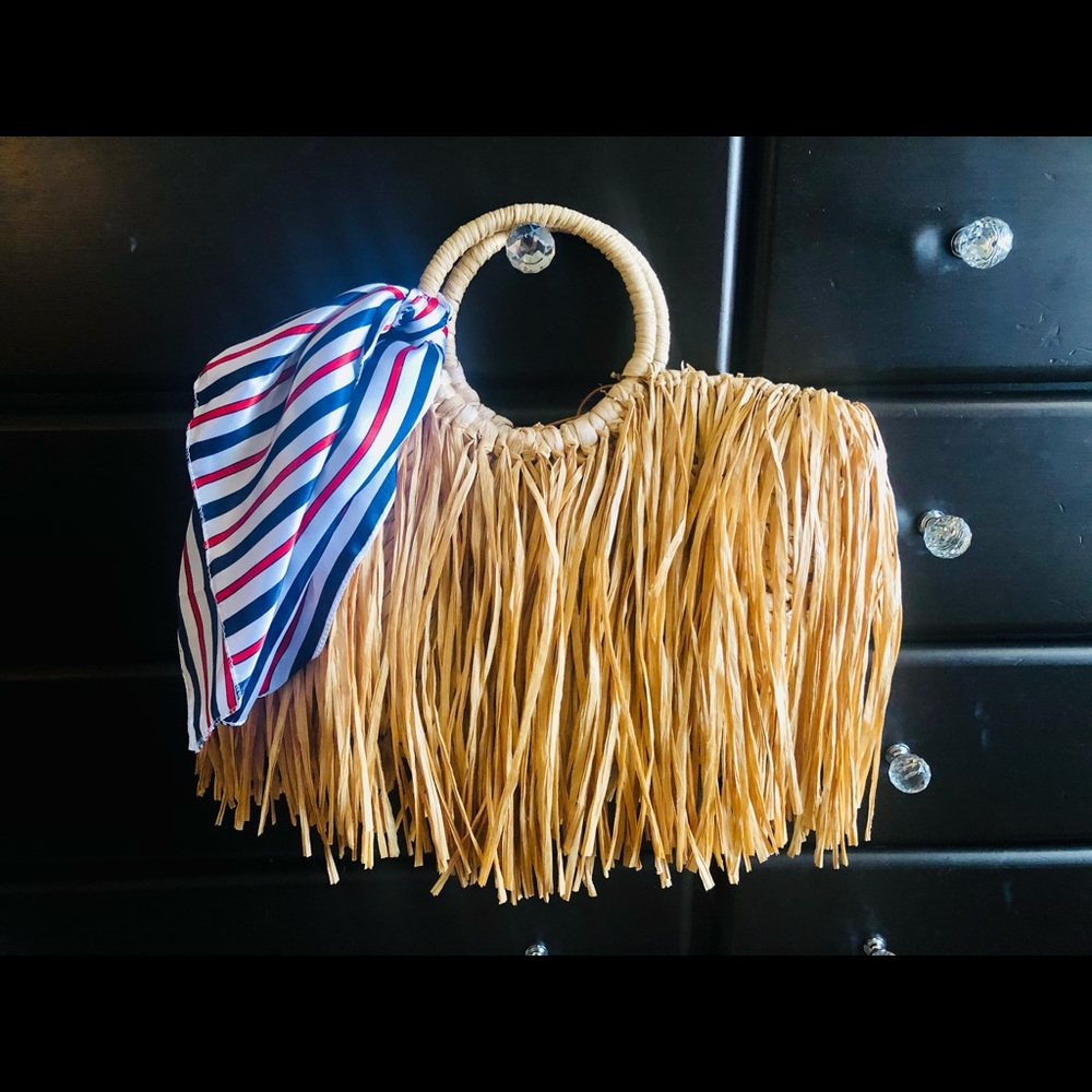 Stylish Tan Fringe Tote Bag